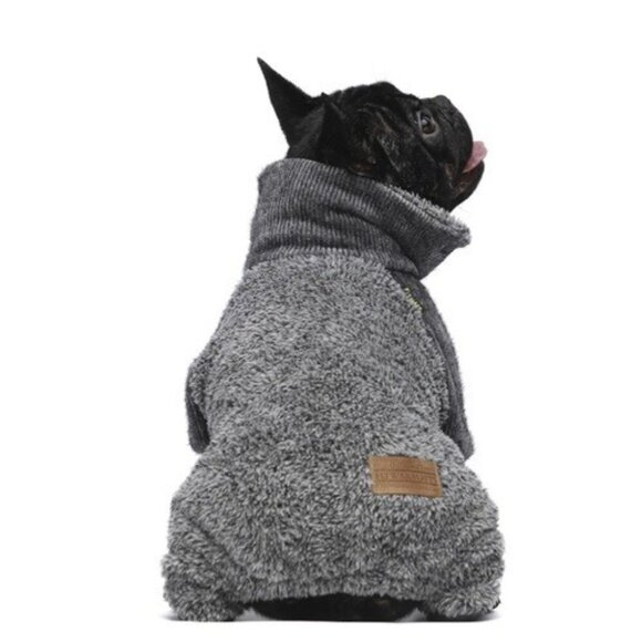 FITWARM Pets Turtleneck Thermal Sweater Dog Coat, Grey, Large - Picture 13 of 16